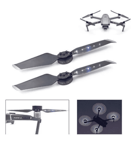 Djı Mavic 2 Pro & Zoom Için Işıklı LED Pervane Seti yazılı